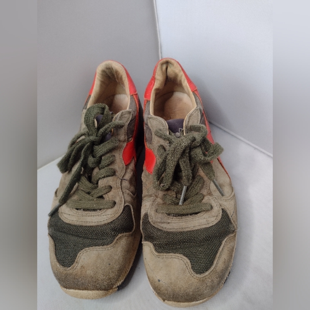 Diadora Heritage Trident Leather Sneakers 10  Made In Italy Shoes A17